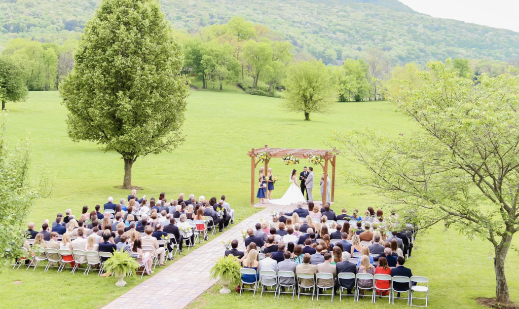 Wedding Ceremony at a Chattanooga Wedding Venue. The wedding takes place at the Tennessee River Place.