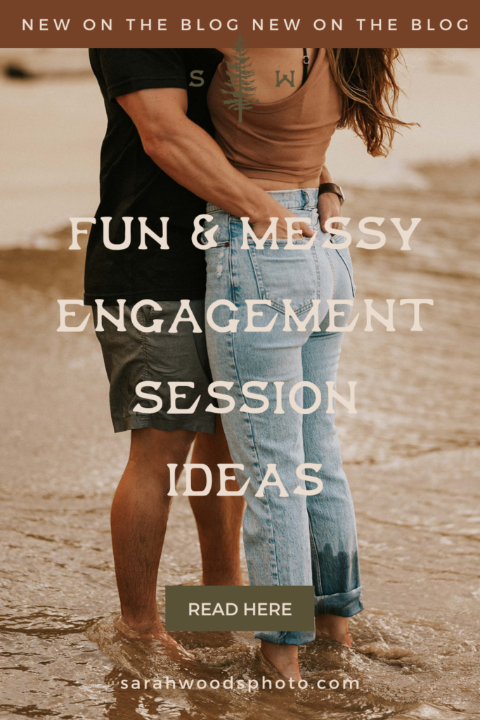 Fun and messy engagement session ideas for couples.
