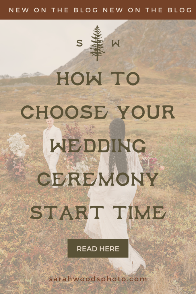 How to choose your wedding ceremony start time from destination wedding photographer Sarah Woods.