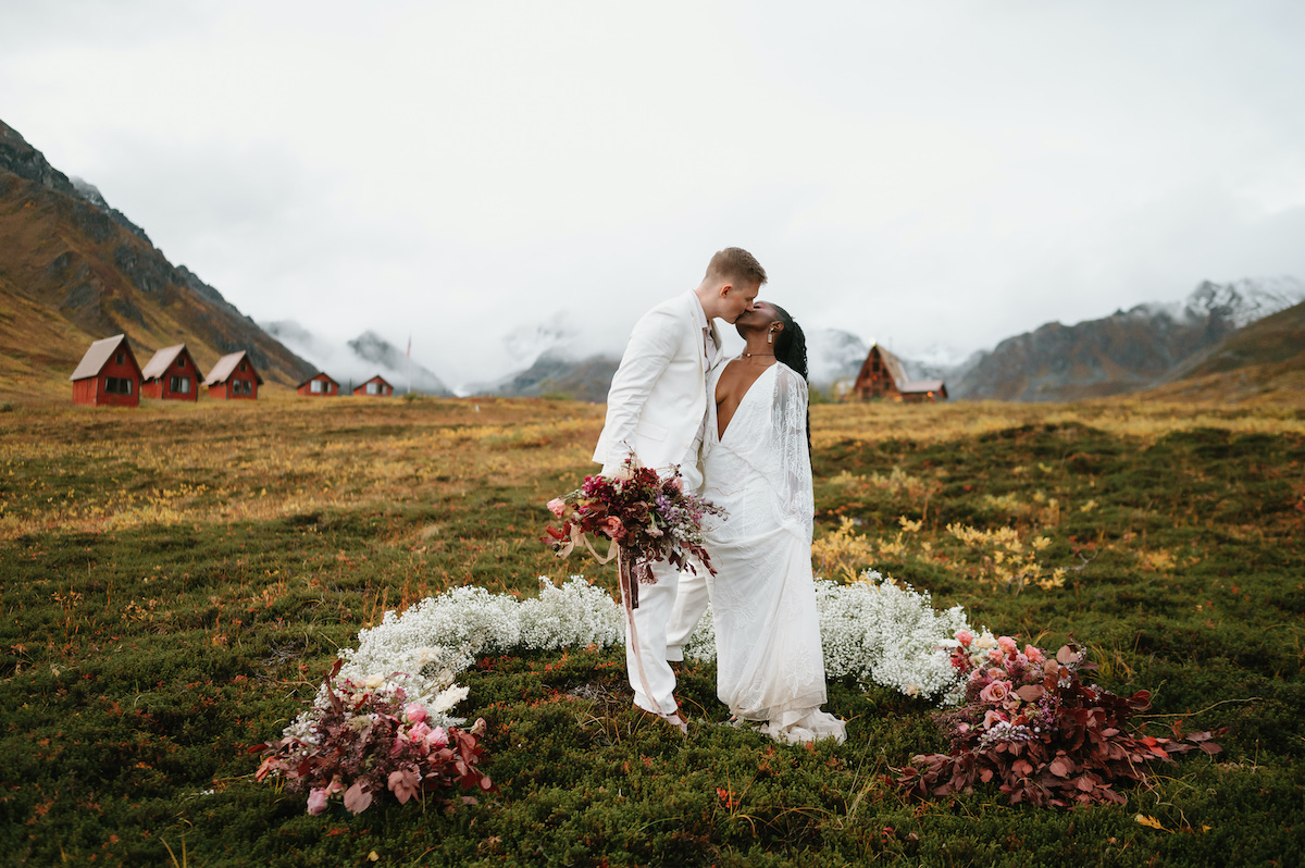 Intimate adventure elopement in Hatcher's Pass, Alaska.