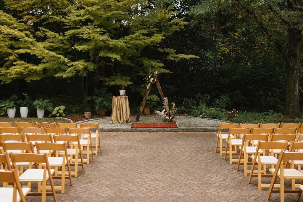 Ceremony + Seating area for guests