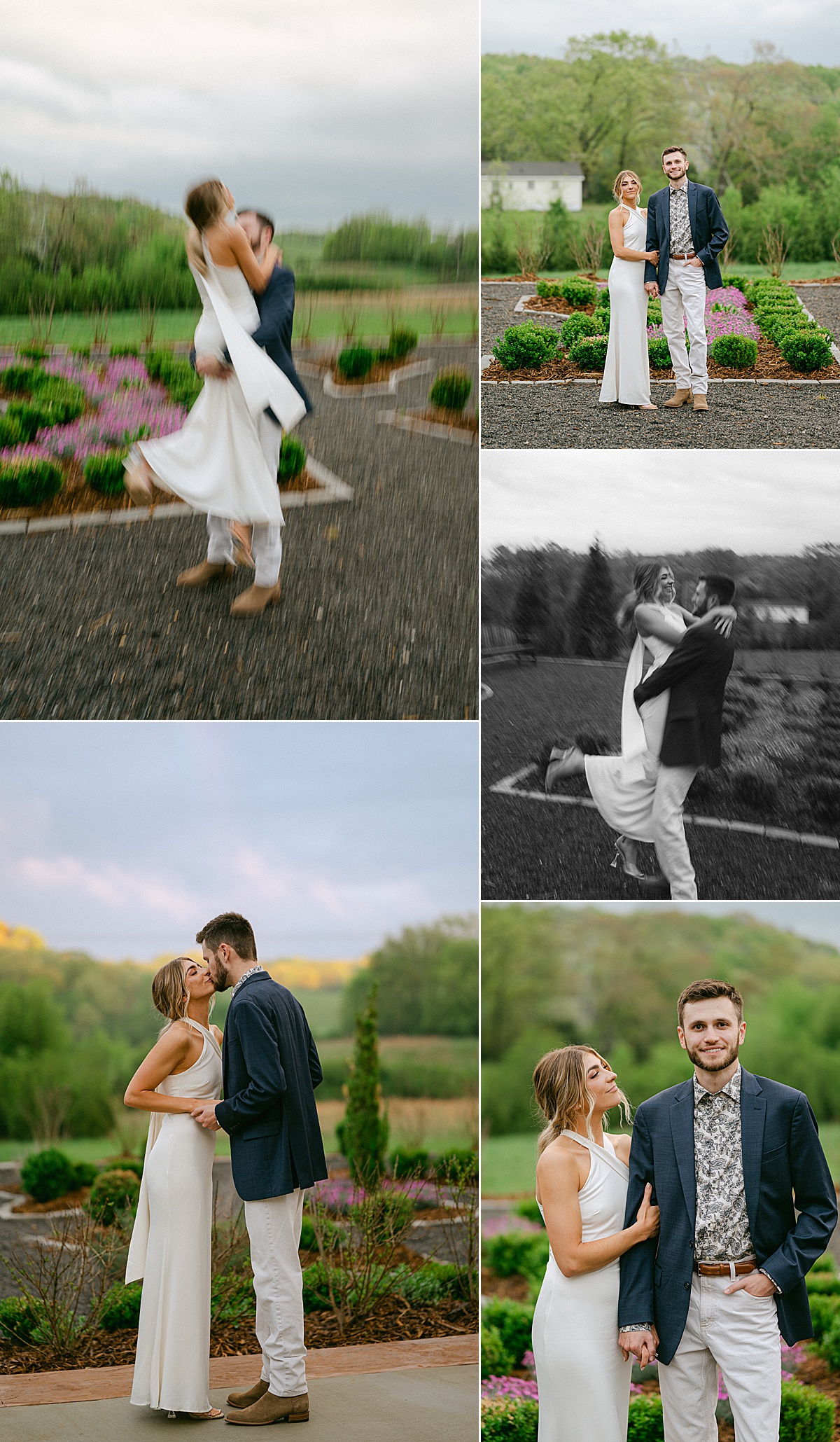 Bride and groom rehearsal dinner party portraits.