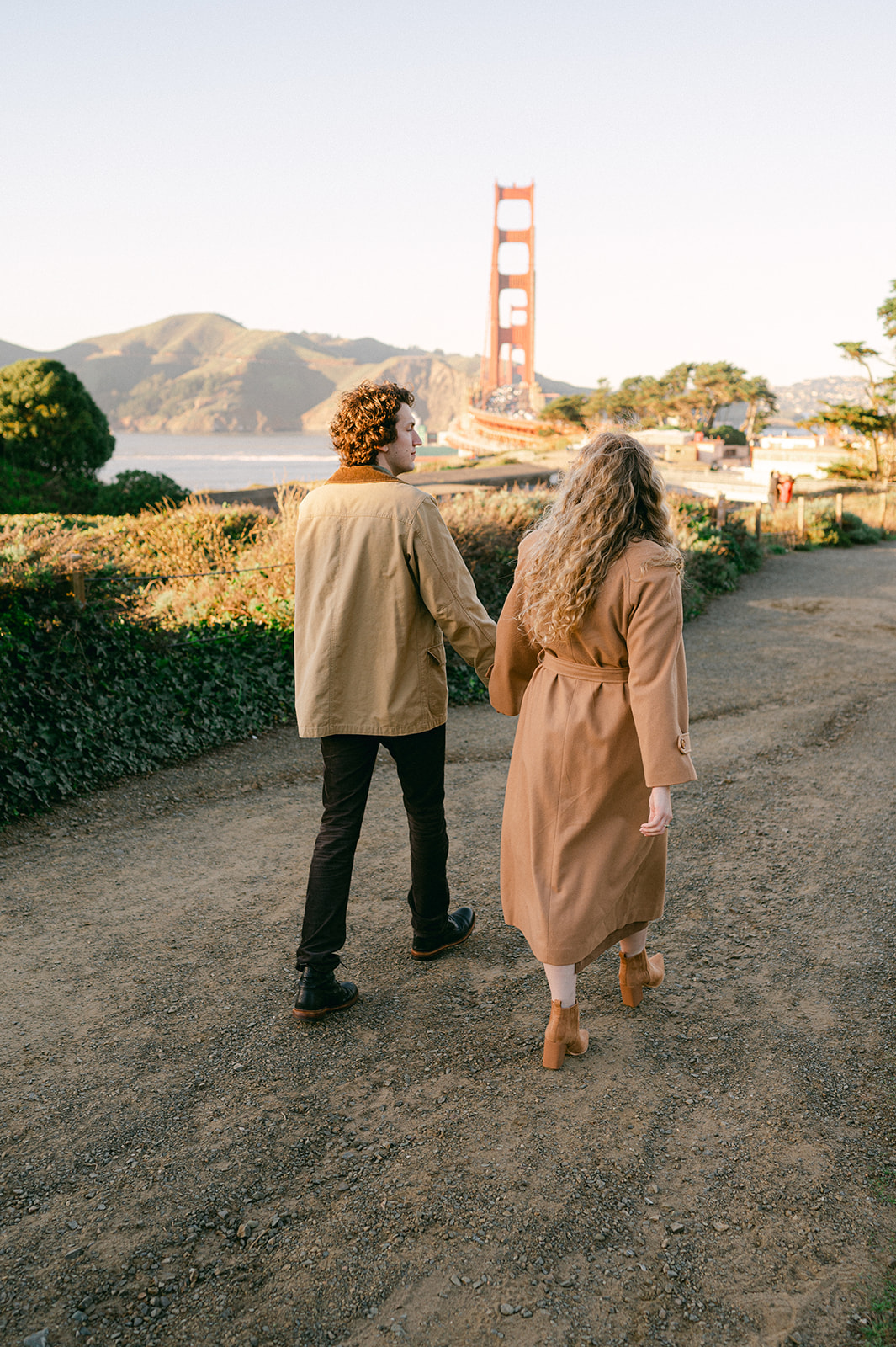 Romantic Golden Gate Bridge San Francisco engagement session.