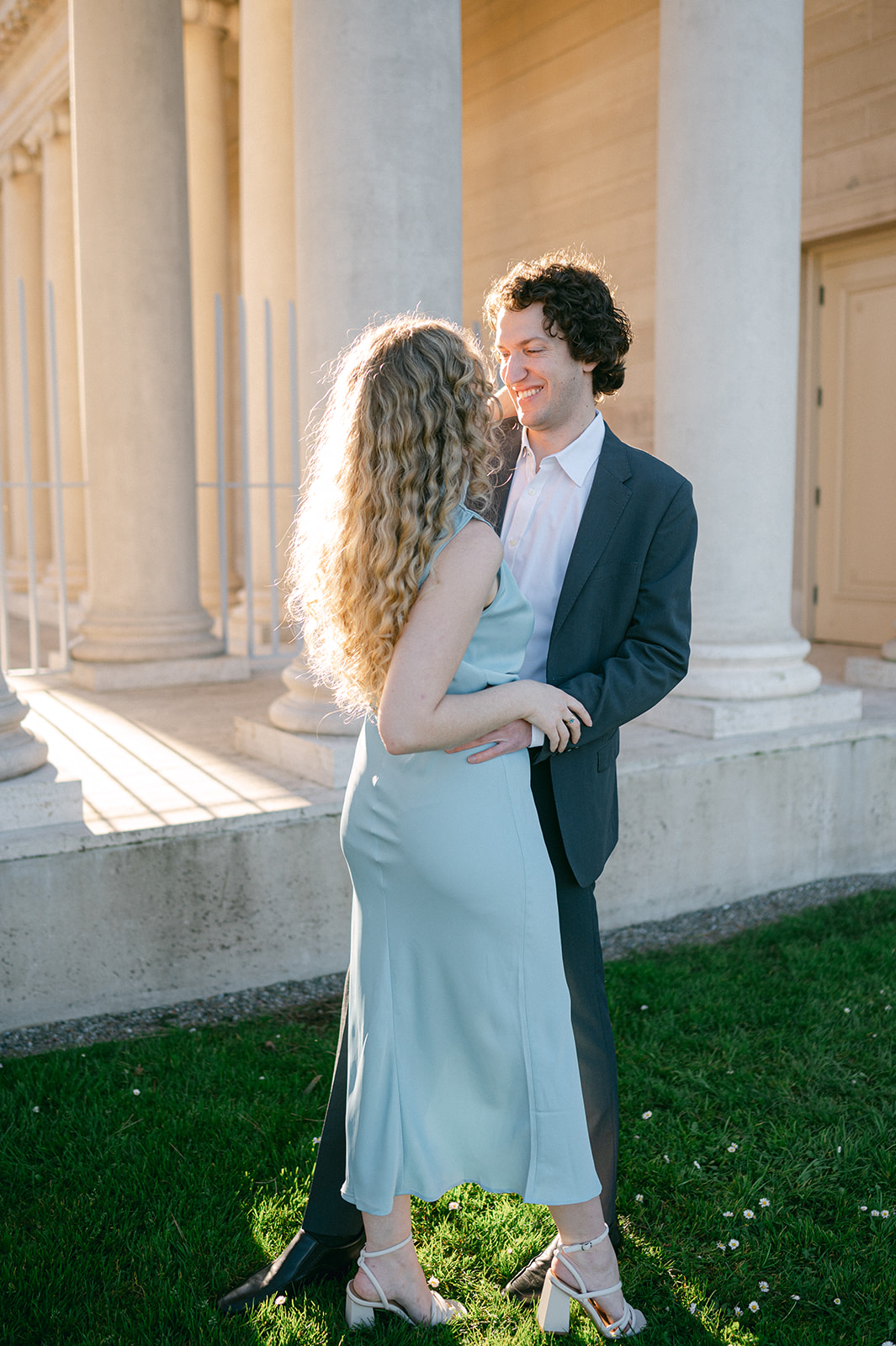 Documentary style engagement photos at Legion of Honor in San Francisco. 