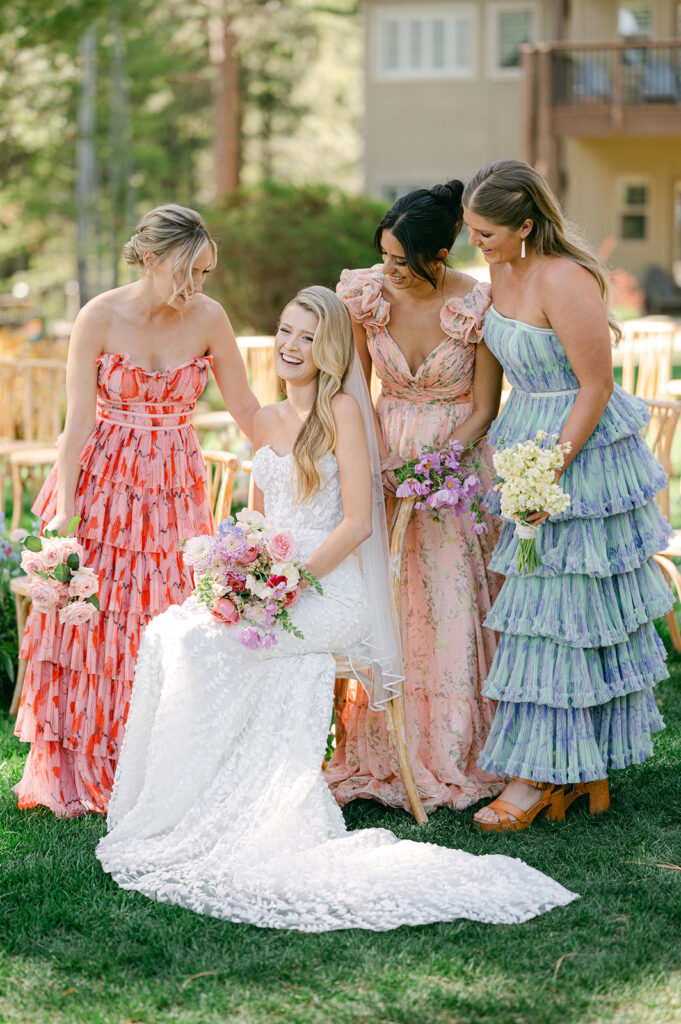 Whimsical summer garden party wedding at the Hyatt Regency Lake Tahoe. 