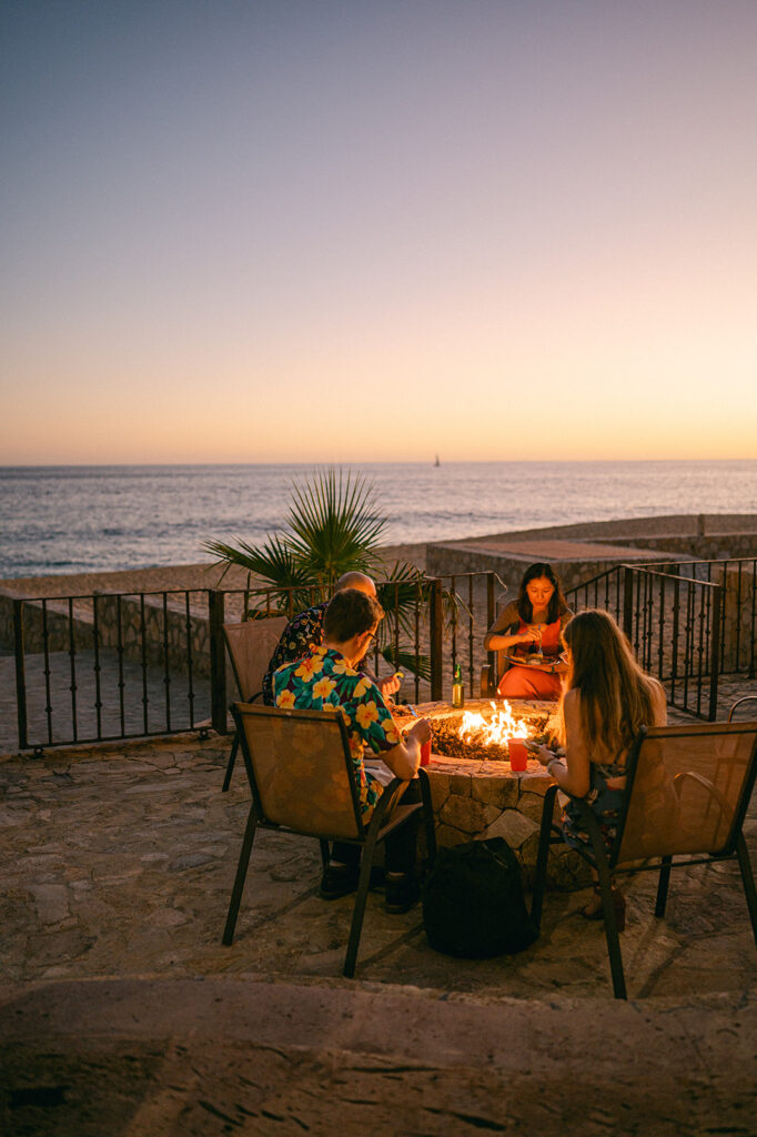 Beach wedding welcome party in Cabo.