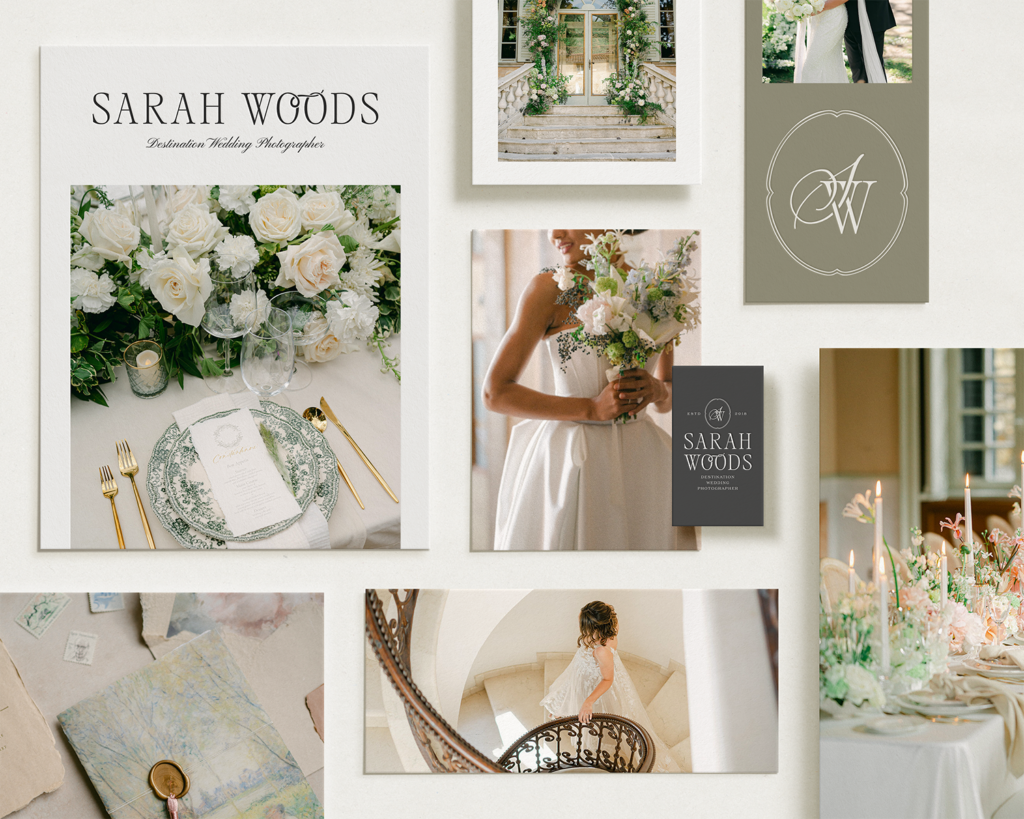 Sarah Woods Photography updated logos and branding. Sarah Woods is a Destination Wedding Photographer based in Lake Tahoe. 