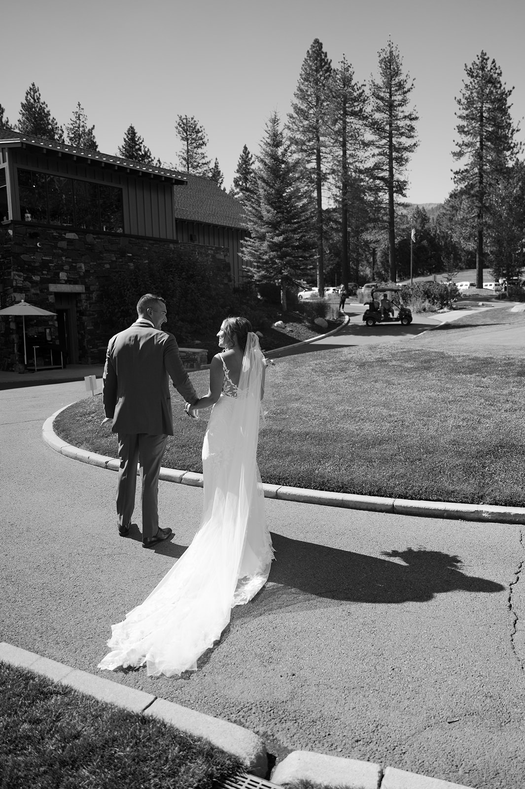 Candid bride and groom moments at The Chateau at Incline Village in Lake Tahoe–documentary style photography.