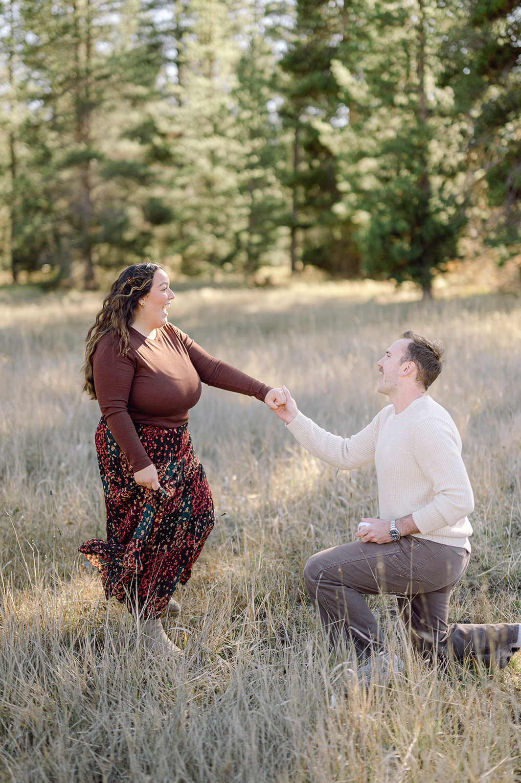 Man surprises his girlfriend by proposing engagement in Lake Tahoe.