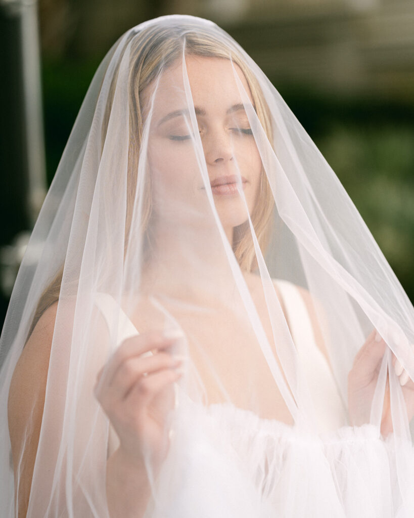 Fine art under-the-veil bridal portrait by Sarah Woods Photography.