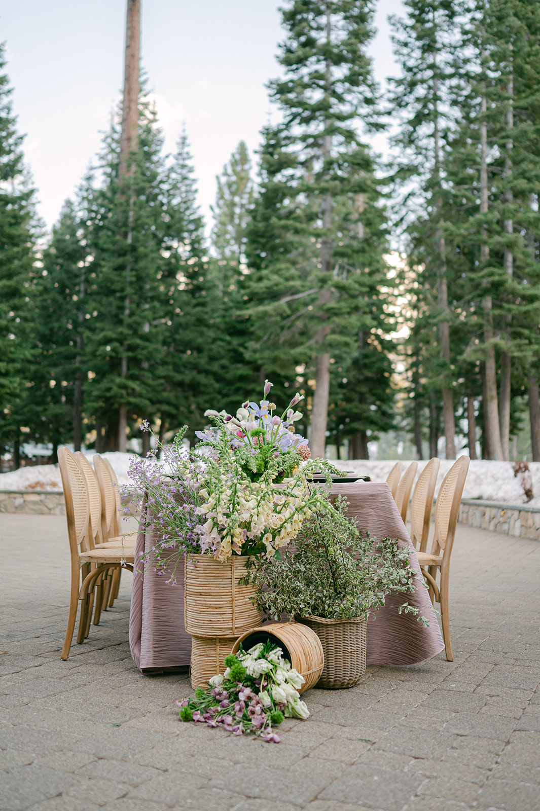 Luxury wedding tablescape at The Ritz-Carlton, Lake Tahoe.