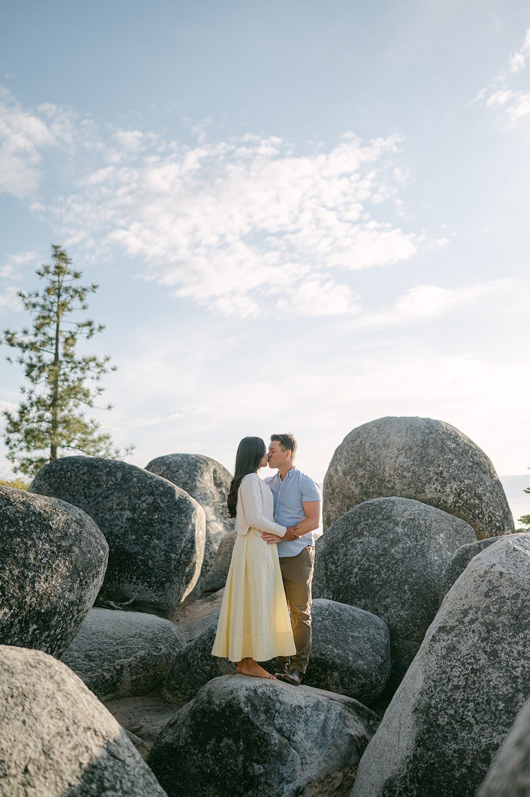 Sand Harbor boulders engagement session—Lake Tahoe photographer.