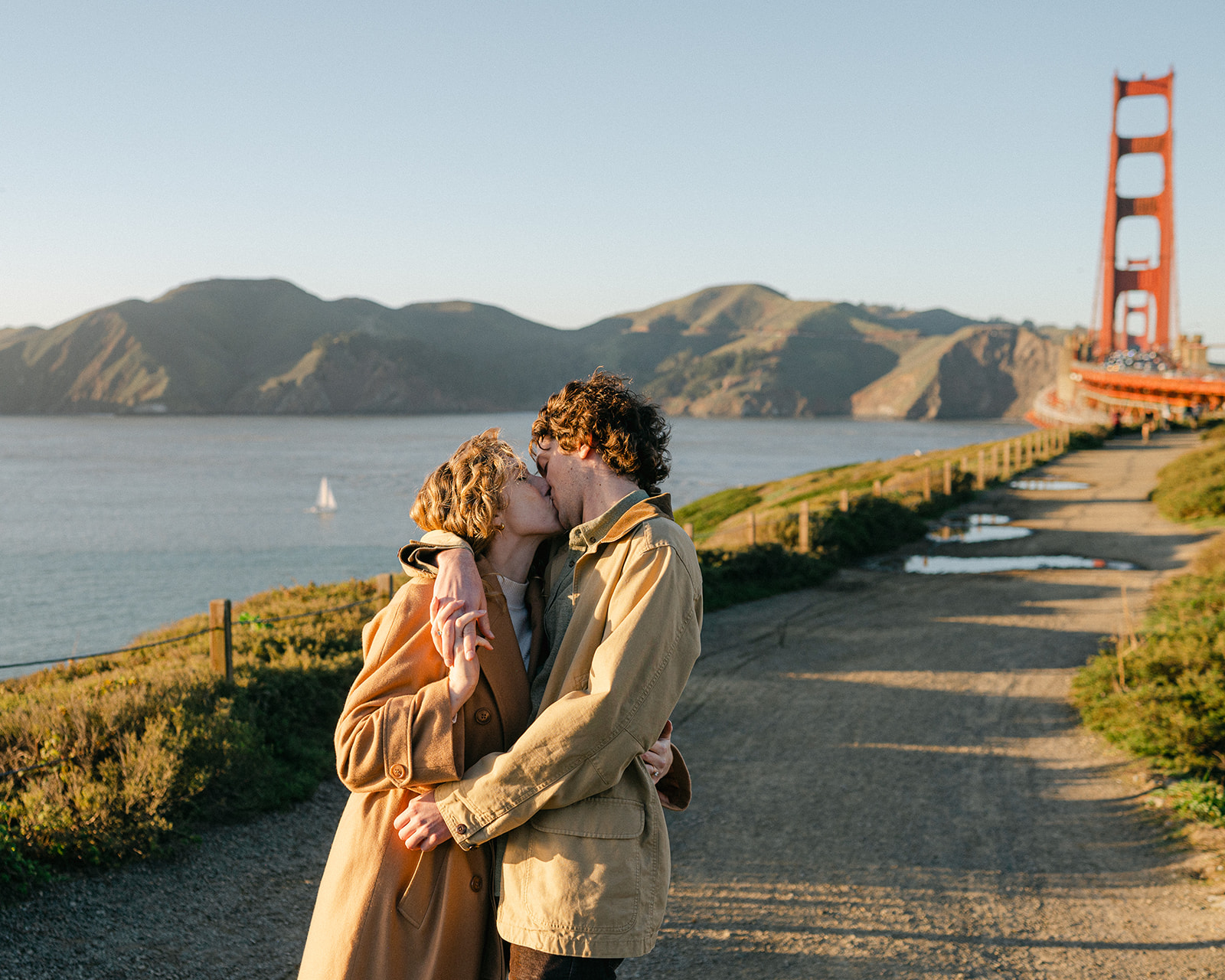 Romantic fall engagement photos in San Francisco. 