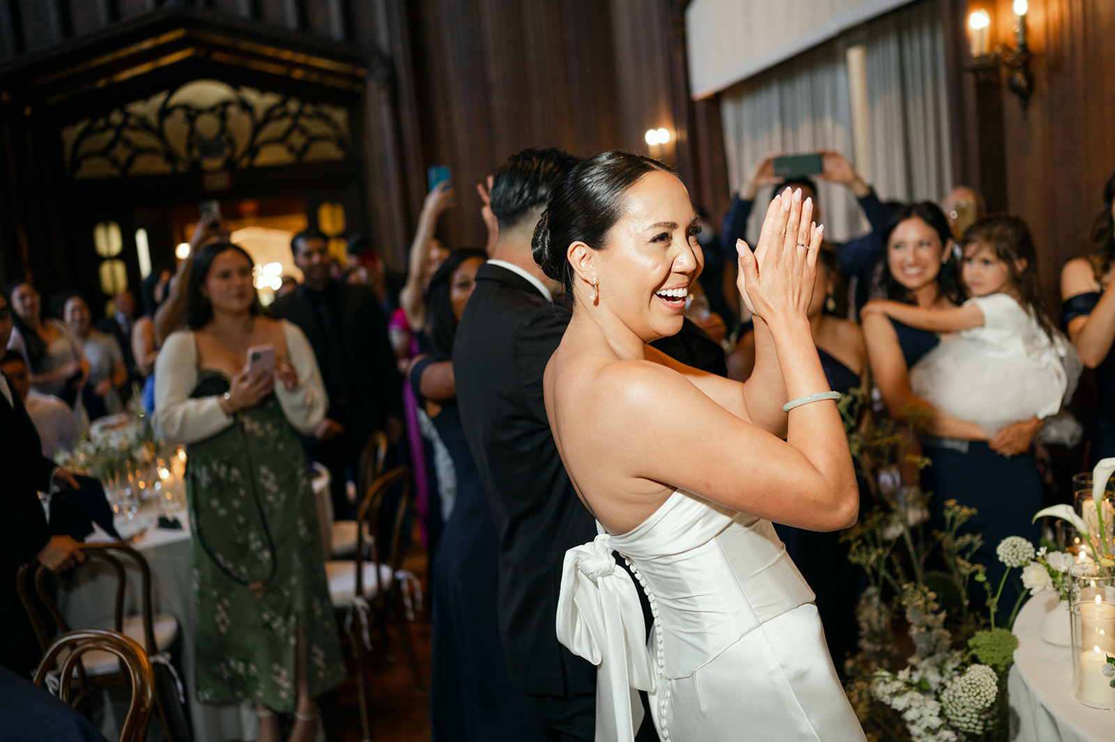 Candid reception wedding photography. 
