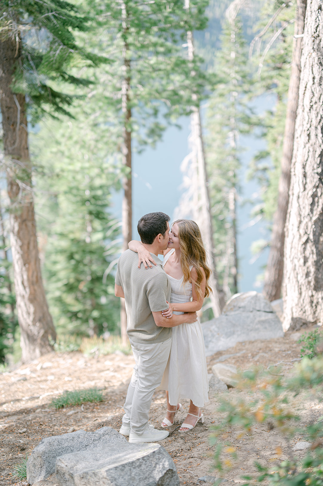 Romantic Lake Tahoe engagement session at Emerald Bay.