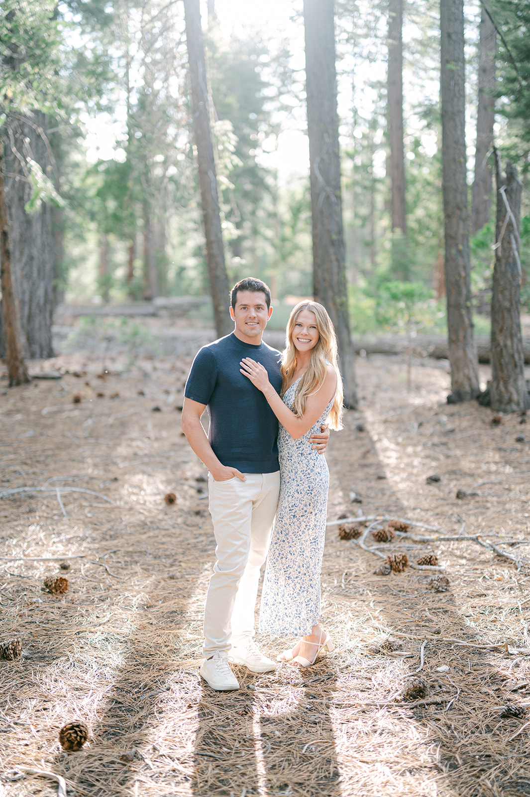 Timeless Lake Tahoe engagement session at Sugar Pine Point State Park, Lake Tahoe. 