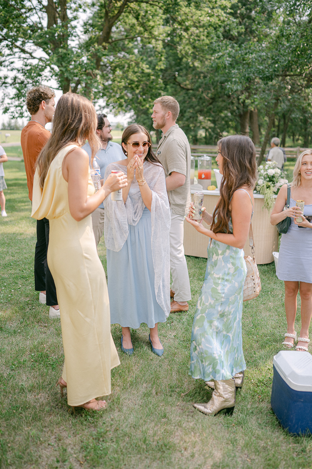 Guests mingling during cocktail hour | natural documentary wedding photography.