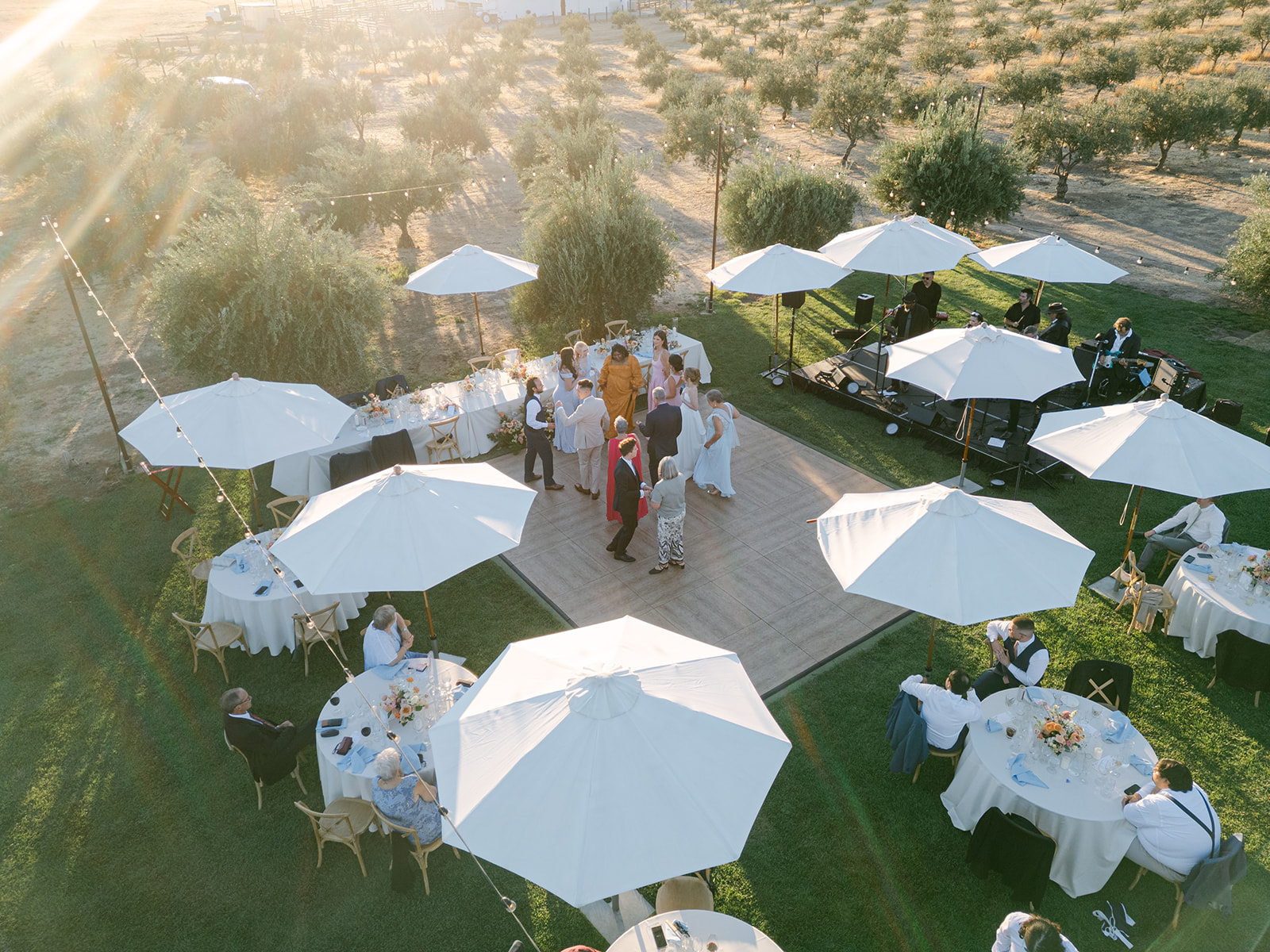 Overhead shot of reception tables and decor | must-have detail photo.