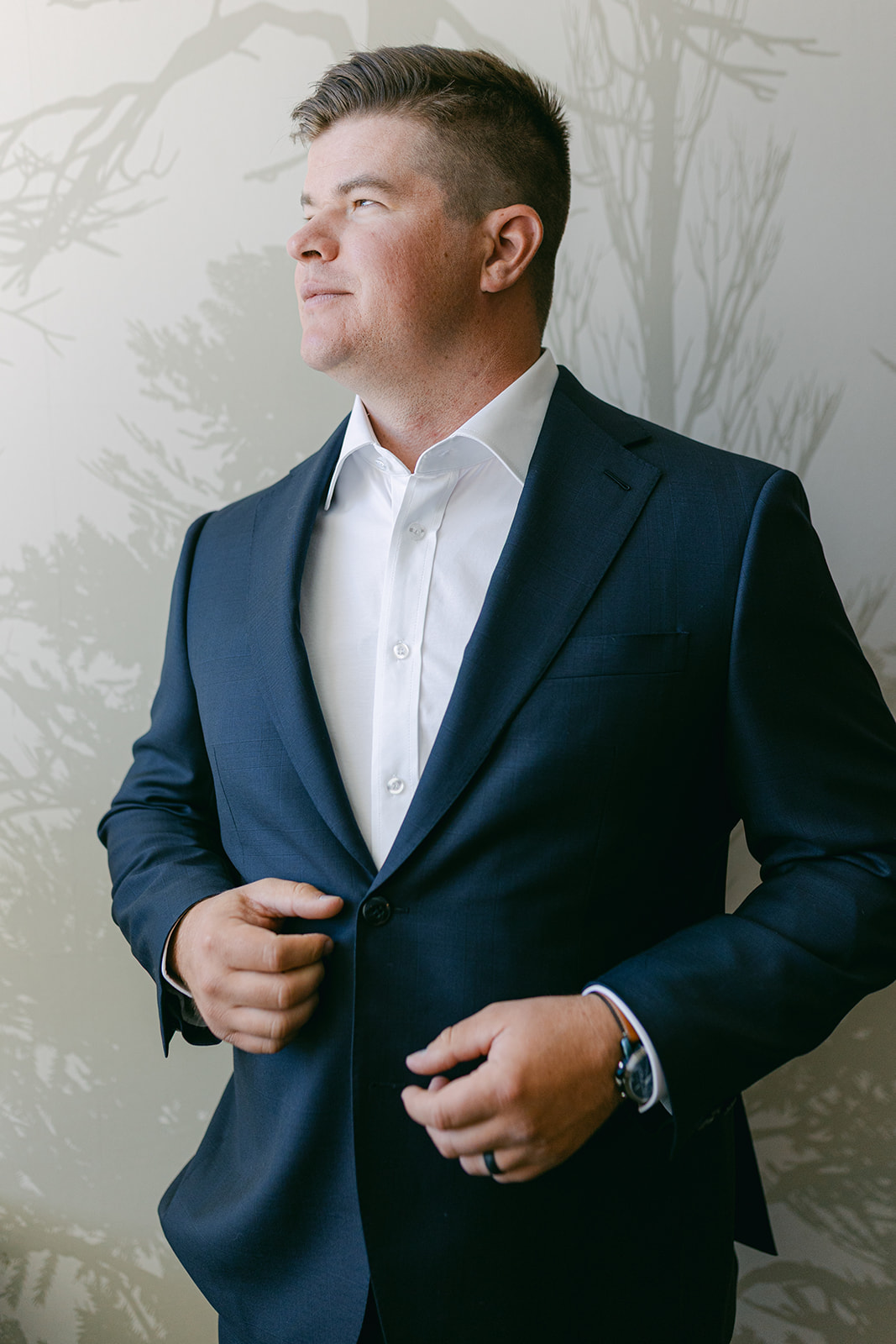 Groom portraits at The Hyatt, North Lake Tahoe.