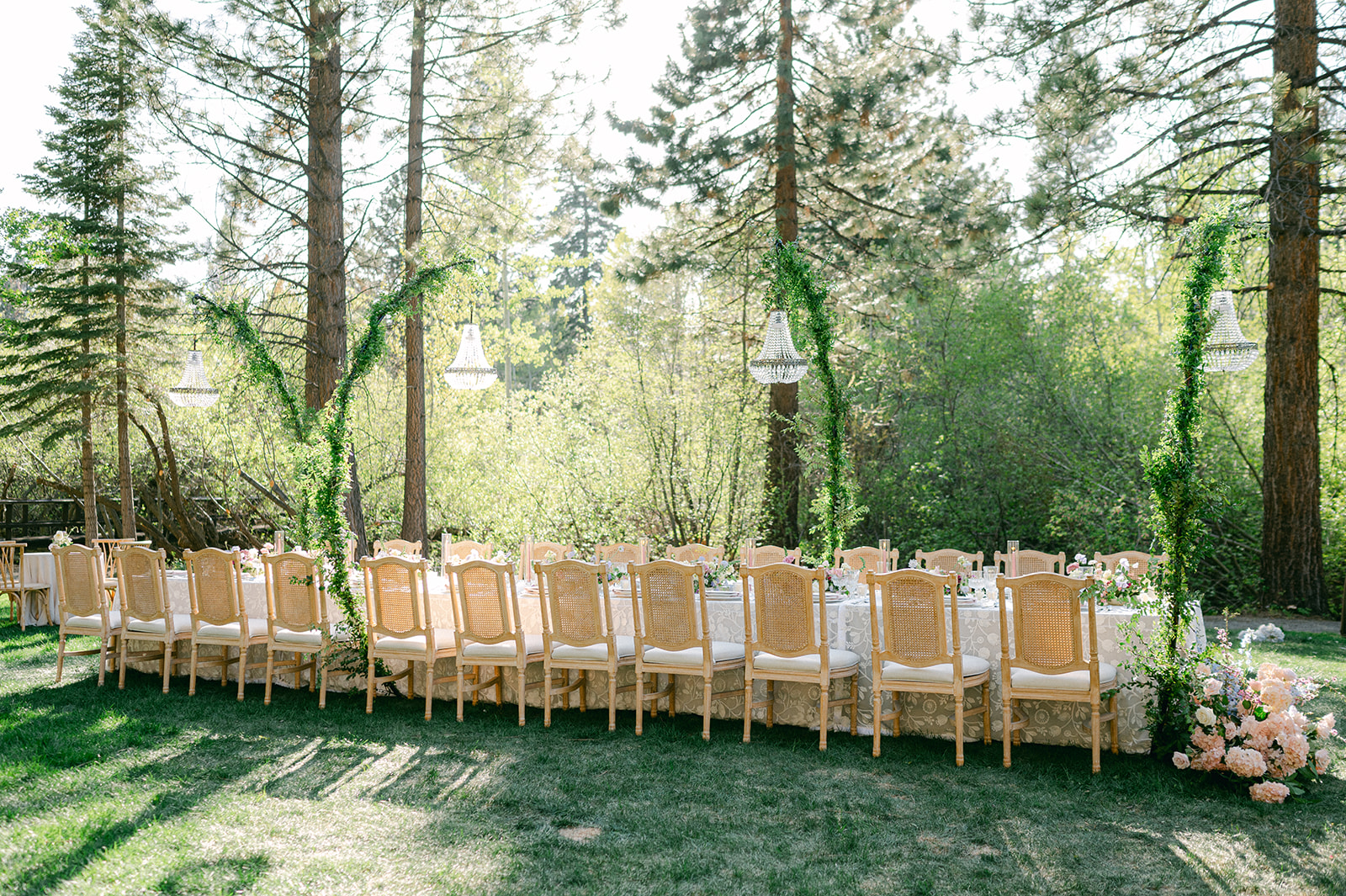 Wedding Reception Details at Venue in Lake Tahoe